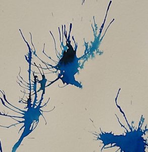 Extrait d'une Peinture d'un reflet d'eau.