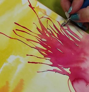 Extrait d'une Peinture d'un reflet d'eau