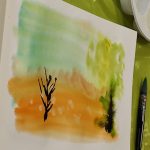 Peindre la nature, le pont à l'huile et l'acrylique